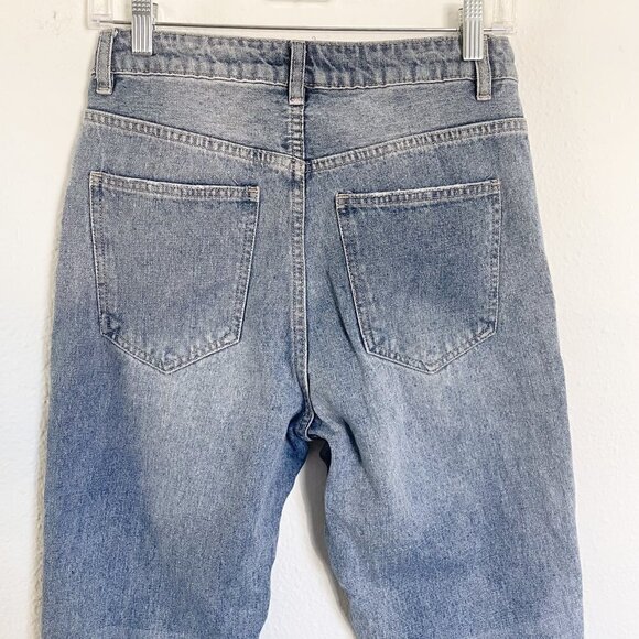 Cotton On High 90s high rise straight leg jeans with side stripes size 6 - Picture 6 of 10